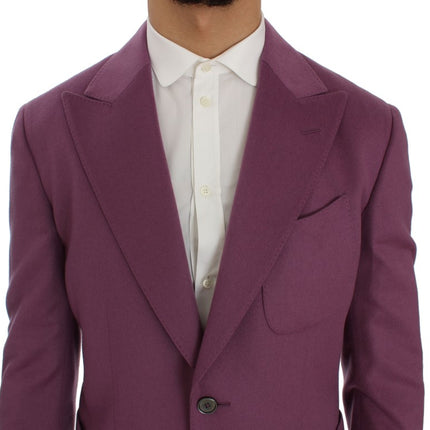 Élégant blazer mélange en cachemire violet en cachemire pourpre