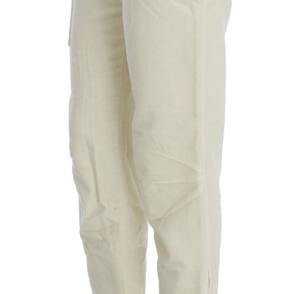 Pantalon chic cuit beige capri