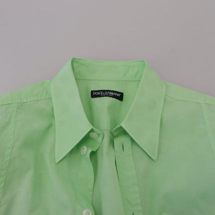 Mint Green Slim Fit Casual Button-Down Shirt