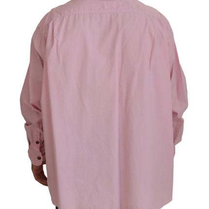 Elegant roze casual katoenen shirt