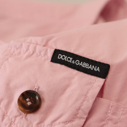 Elegant roze casual katoenen shirt