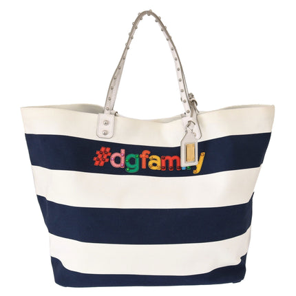 Chic Striped Beatrice Tote Handbag