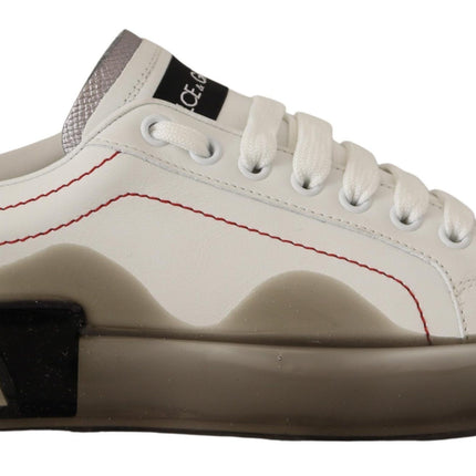 Eleganti sneaker in pelle bianca