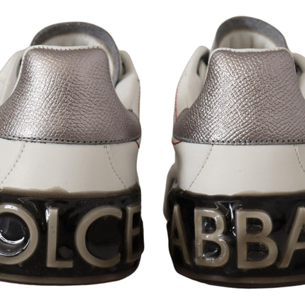 Eleganti sneaker in pelle bianca