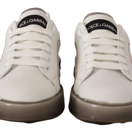 Eleganti sneaker in pelle bianca