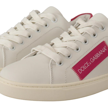 Eleganti sneaker a basso contenuto di pelle bianca