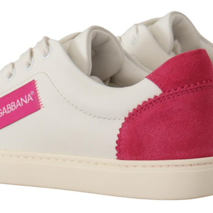 Eleganti sneaker a basso contenuto di pelle bianca