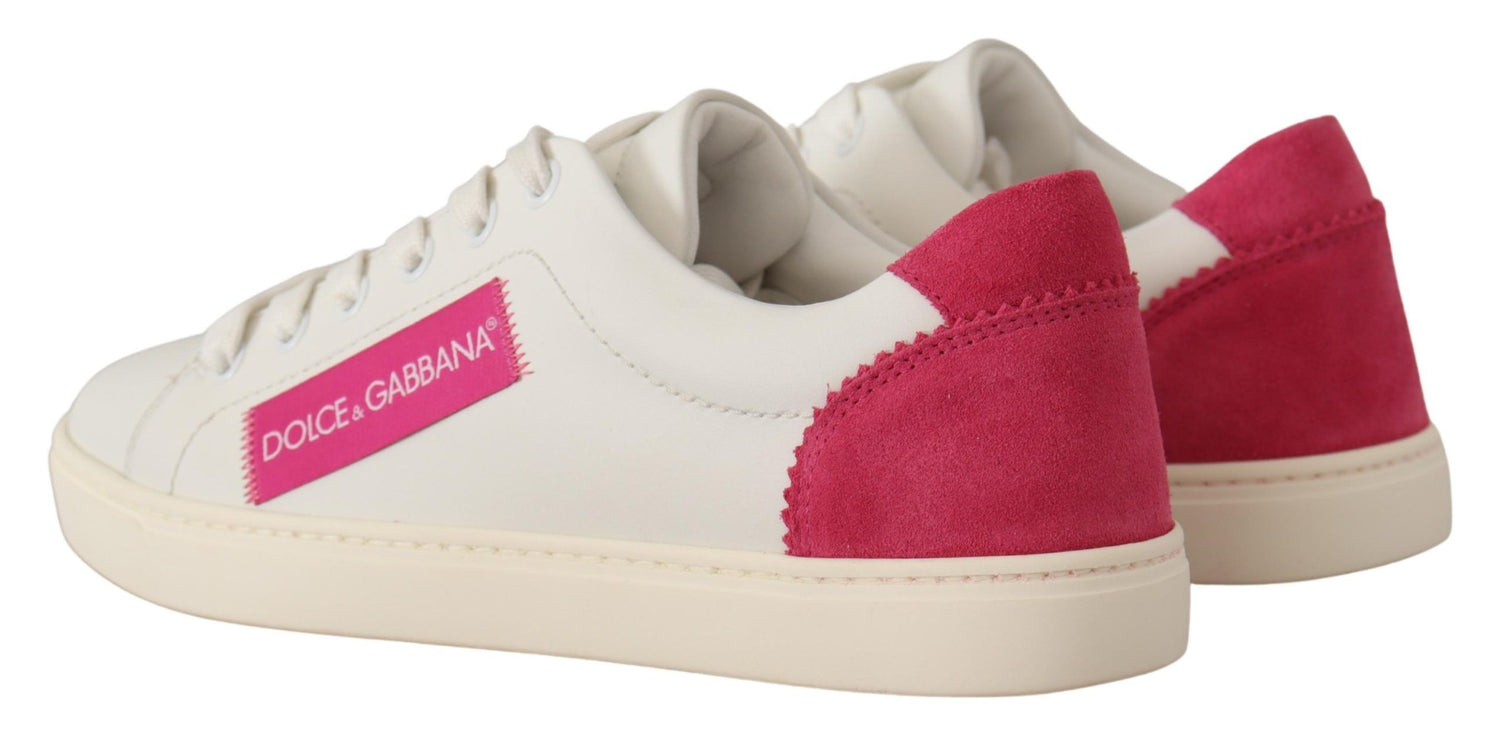 Eleganti sneaker a basso contenuto di pelle bianca