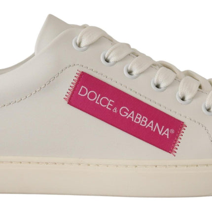 Eleganti sneaker a basso contenuto di pelle bianca