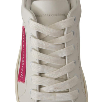 Eleganti sneaker a basso contenuto di pelle bianca