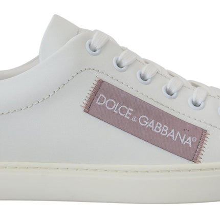 Sneaker chic rosa bianco in pelle rosa bianco