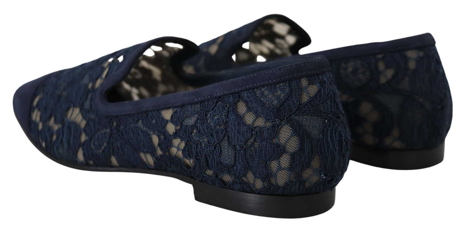 Elegantes pisos de mocasines azules - Summer Chic