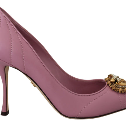 Talons en cuir de dévotion en rose