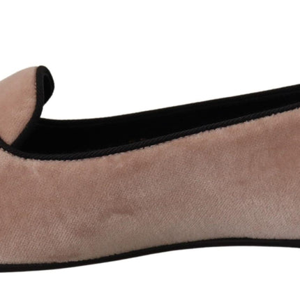 Elegante roze fluwelen toewijding loafers