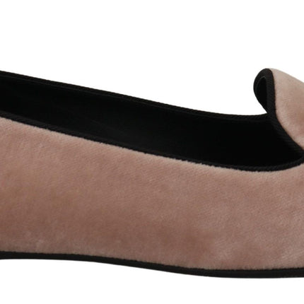 Elegante roze fluwelen toewijding loafers