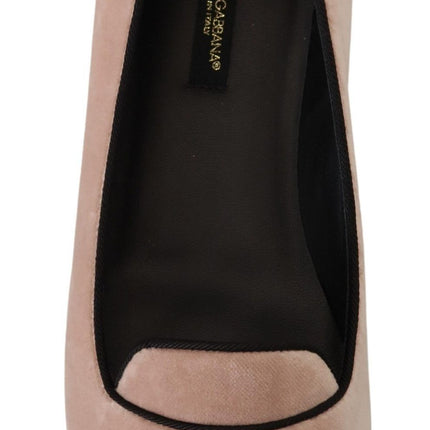 Elegante roze fluwelen toewijding loafers