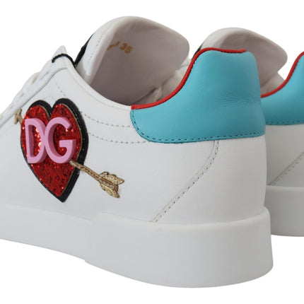 Eleganti sneaker in pelle portofino bianca