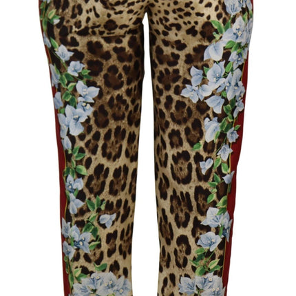 Pantalon de soie taille haute taille multicolore