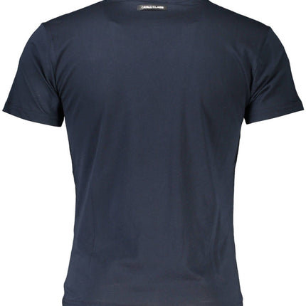 Blue Cotton Men T-Shirt