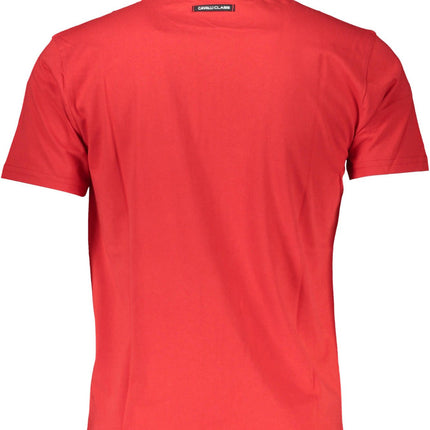 Elegant rood gedrukt logo T -shirt