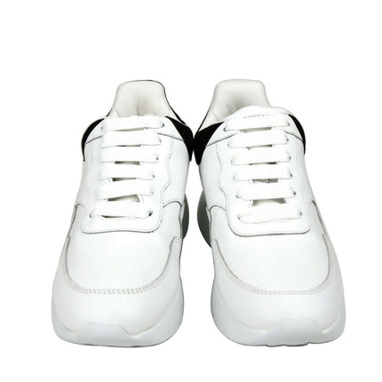 Alexander McQueen Women Sneaker de ante de cuero blanco