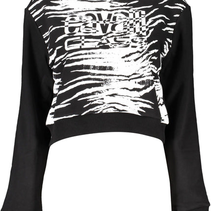 Chique geborsteld Cavalli Sweatshirt met logo -print