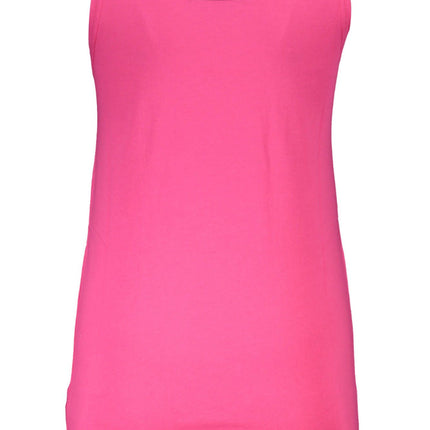 Chique roze bedrukte tanktop met logo