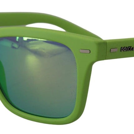 Gafas de sol con borde completo de ácido verde elegante