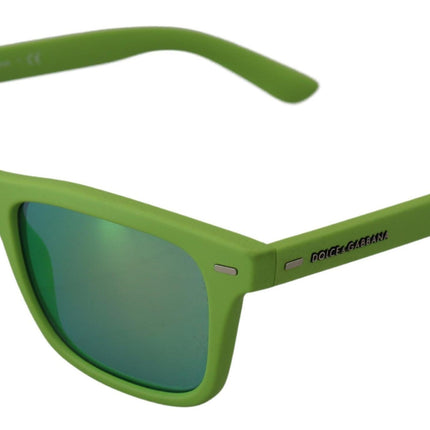 Gafas de sol con borde completo de ácido verde elegante