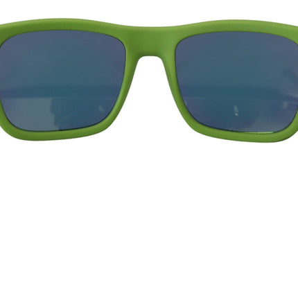 Gafas de sol con borde completo de ácido verde elegante