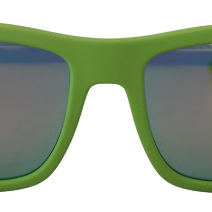 Gafas de sol con borde completo de ácido verde elegante