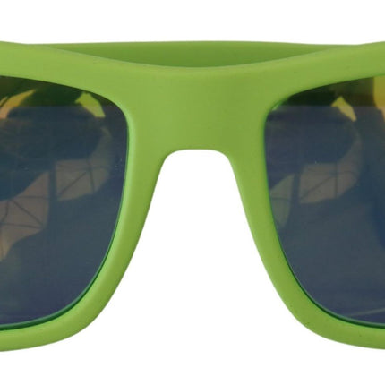 Gafas de sol con borde completo de ácido verde elegante