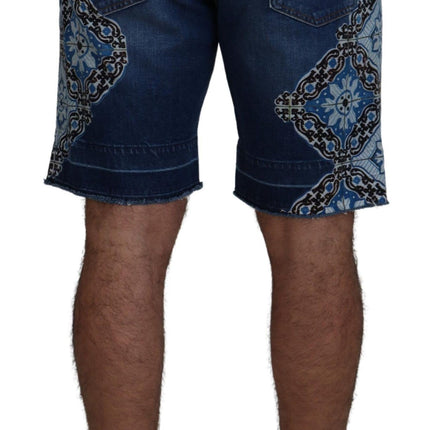 Elegante slanke fit denim shorts