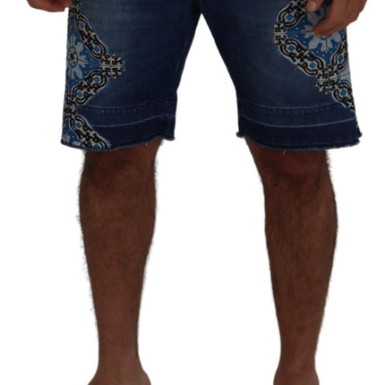 Elegante slanke fit denim shorts