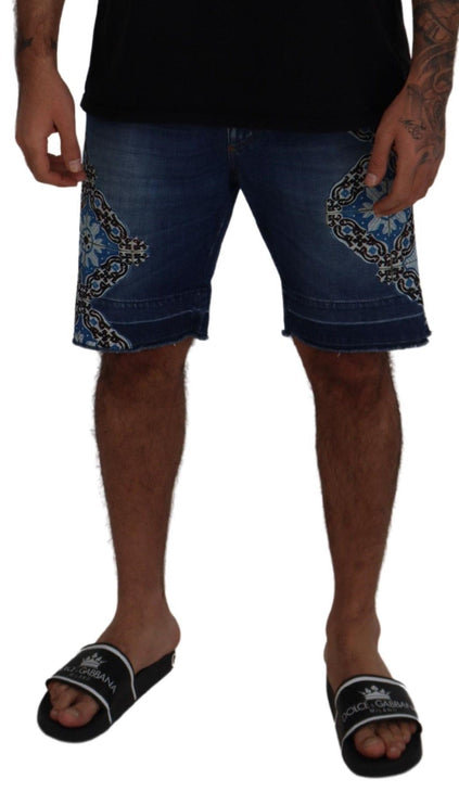 Elegante slanke fit denim shorts