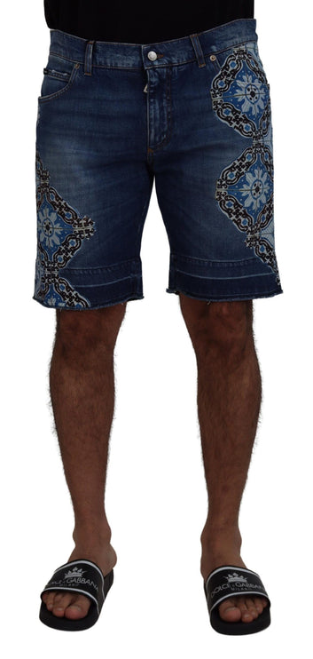 Elegante slanke fit denim shorts