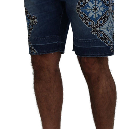 Elegante slanke fit denim shorts