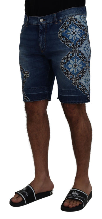 Elegante slanke fit denim shorts