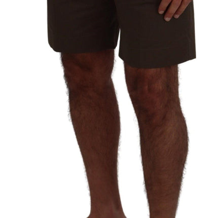 Elegante groene katoenen chino shorts