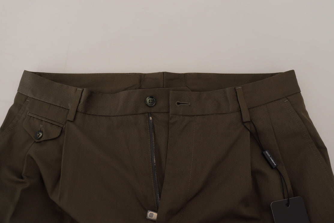 Elegante groene katoenen chino shorts