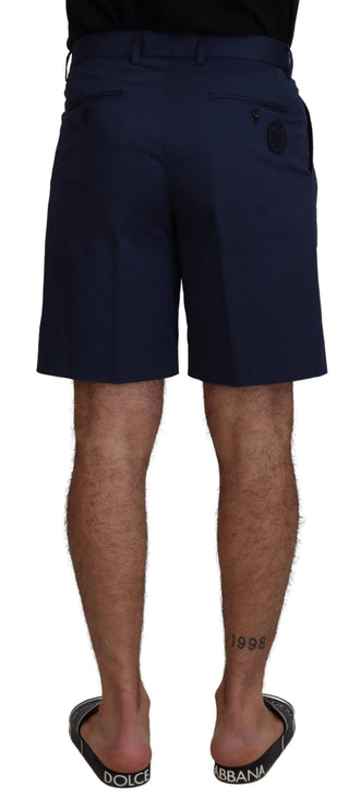 Elegante blauwe chino shorts - Regelmatig fit