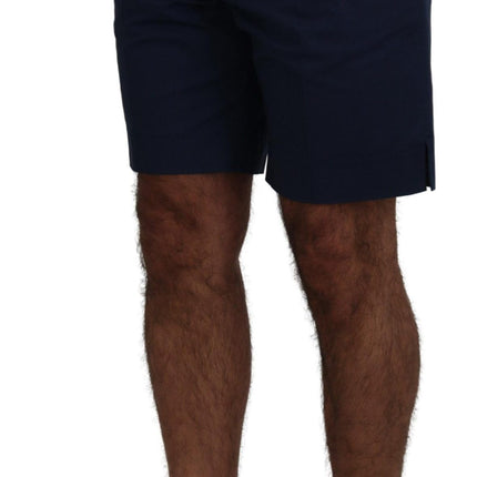 Elegante blauwe chino shorts - Regelmatig fit