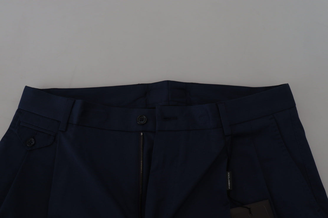 Elegante blauwe chino shorts - Regelmatig fit