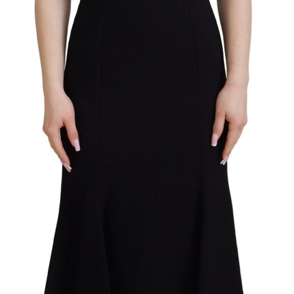 Elegant Fit and Flare Black Sheath Dress