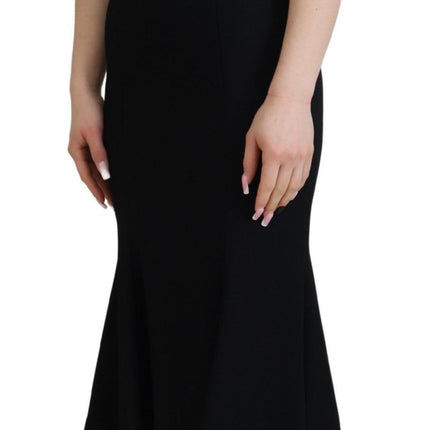 Elegant Fit and Flare Black Sheath Dress