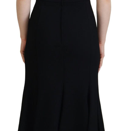 Elegant Fit and Flare Black Sheath Dress