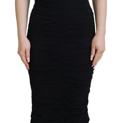 Elegant Sheath Short Sleeve Midi Dress