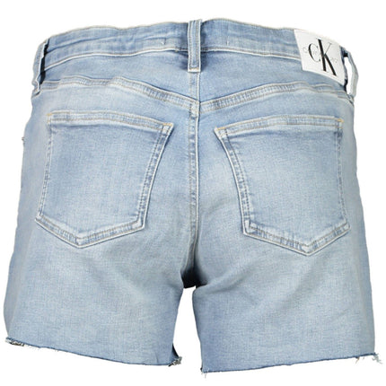 Light Blue Cotton Women Short