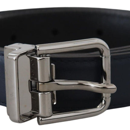 Elegant Blue Calf Leather Belt