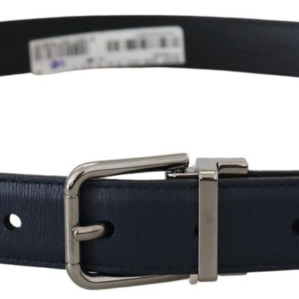 Elegant Blue Calf Leather Belt